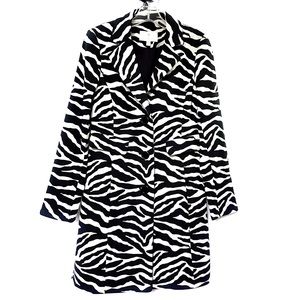 Etcetera Jacquard Zebra Print Coat- Sz 0
